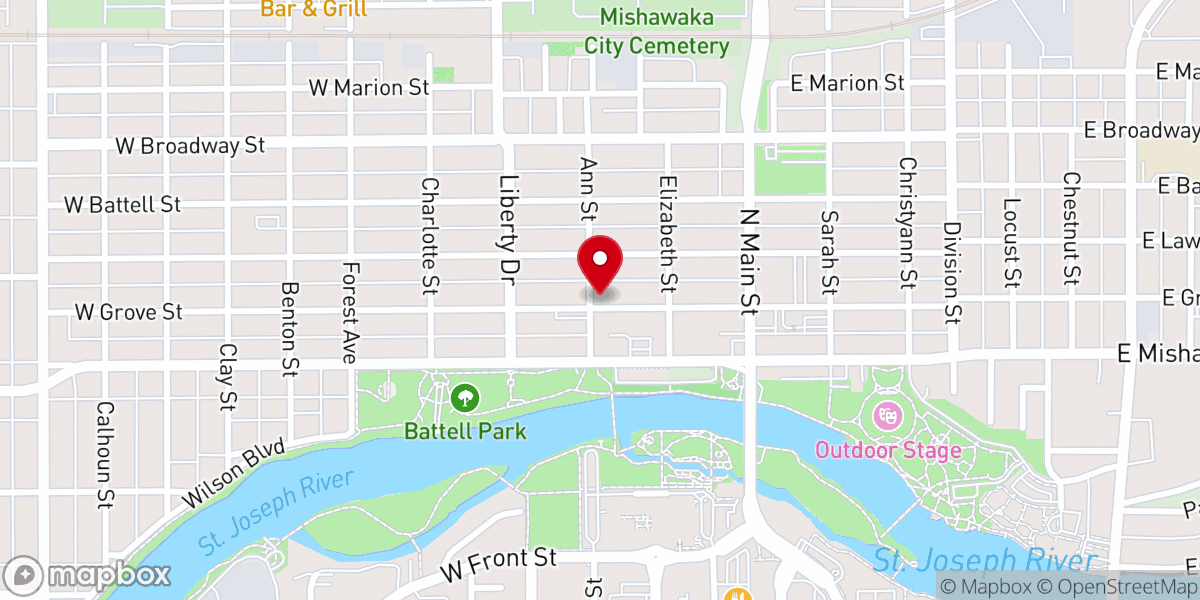 Map showing location of Immanuel Baptist Church ABC