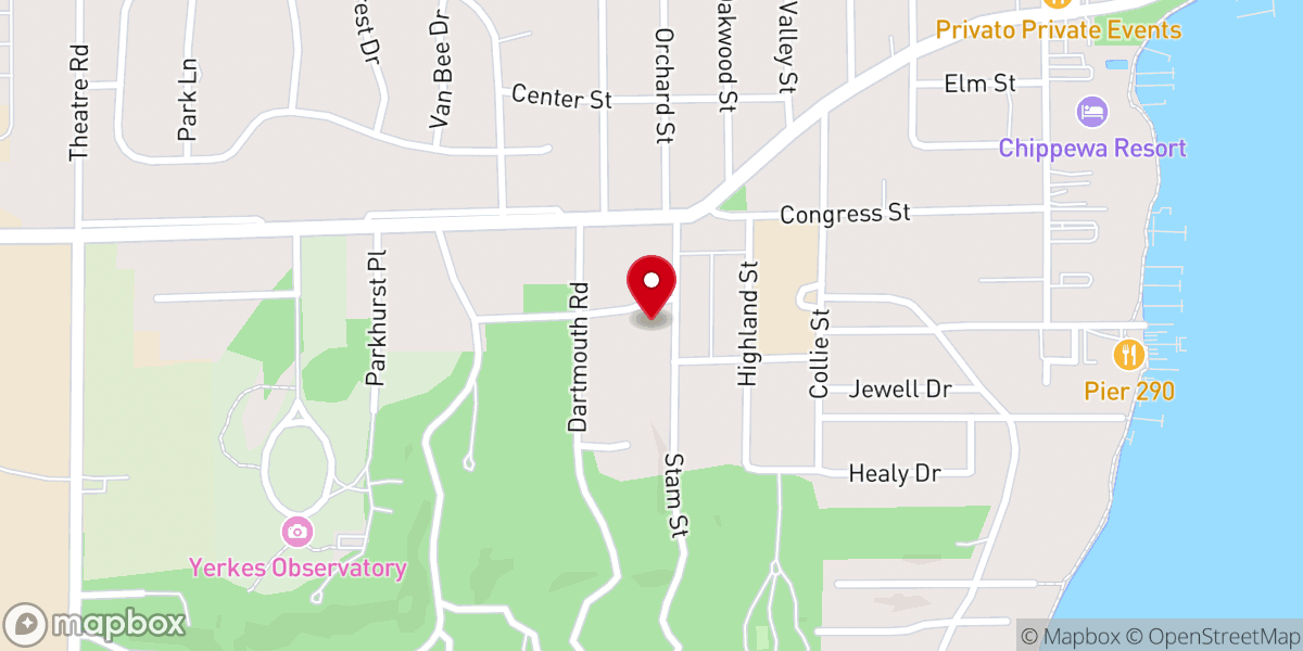 Map showing location of United Church of Christ