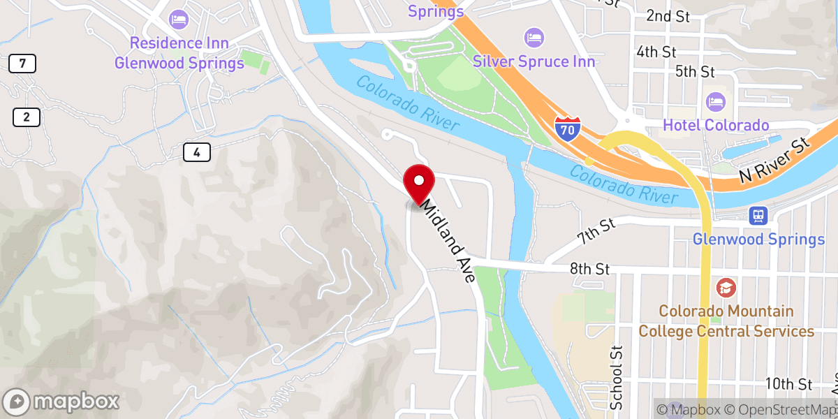 Map showing location of Mountain Life Calvary Chapel - Glenwood Springs