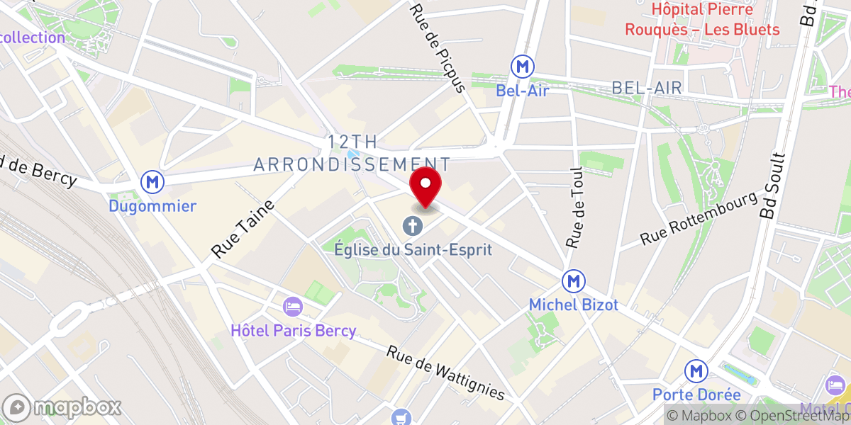 Map showing location of Église du Saint-Esprit