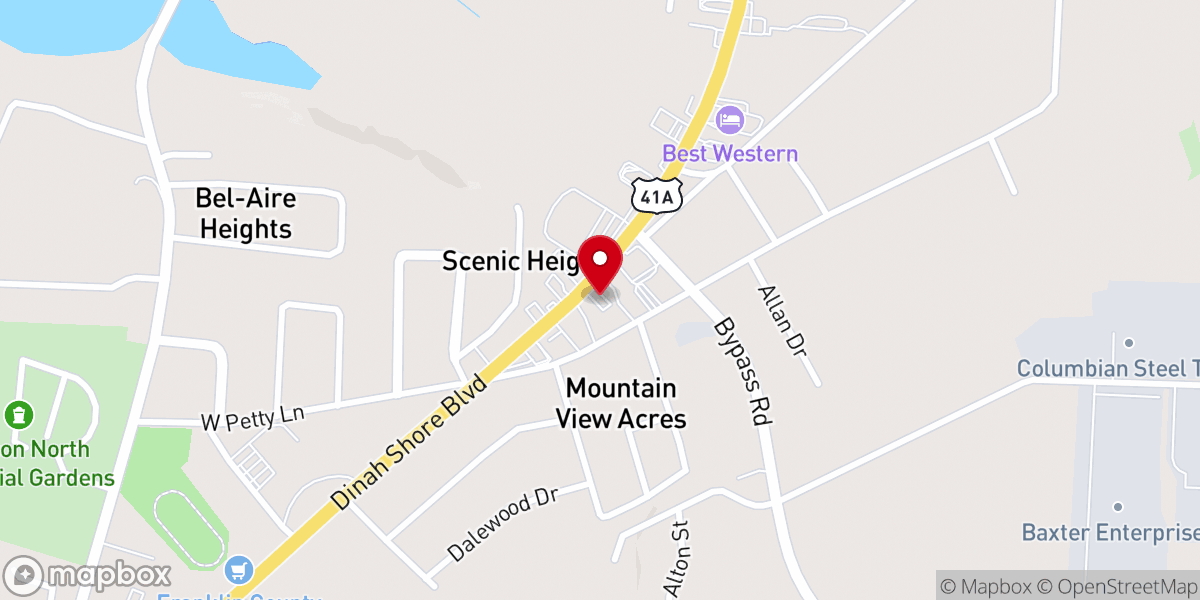 Map showing location of Way of the Cross Baptist Church