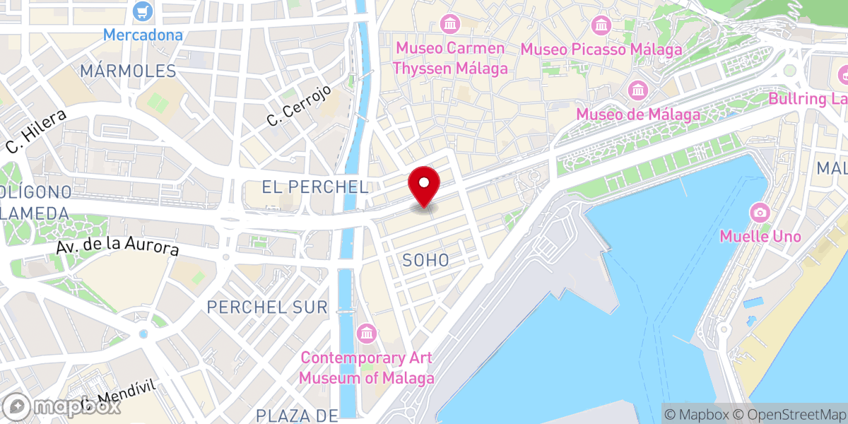 Map showing location of Iglesia de Stella Maris