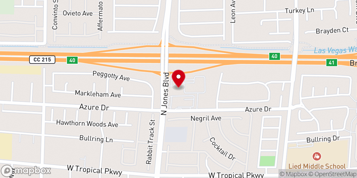 Map showing location of Lamb of God Lutheran Church