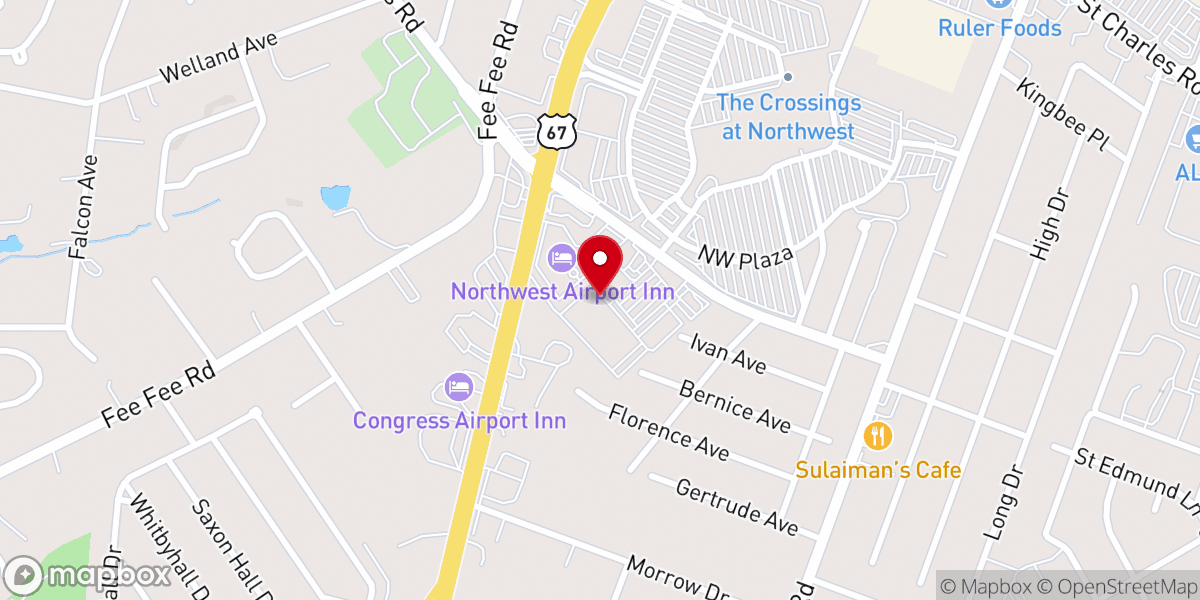 Map showing location of True Praise Family Worship Center