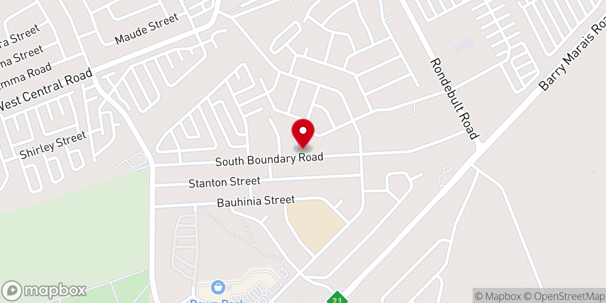 Map showing location of Dawn Park Methodist Church