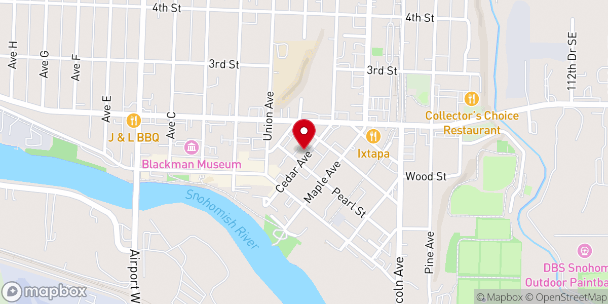 Map showing location of High Point Church of Snohomish