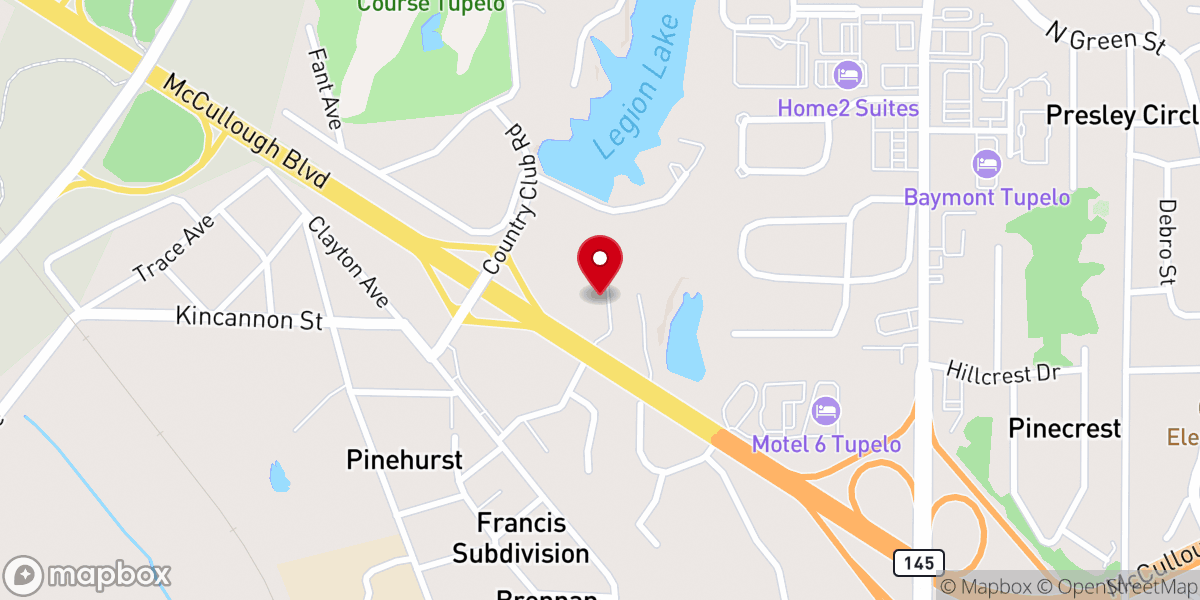 Map showing location of The Church At Trace Crossing