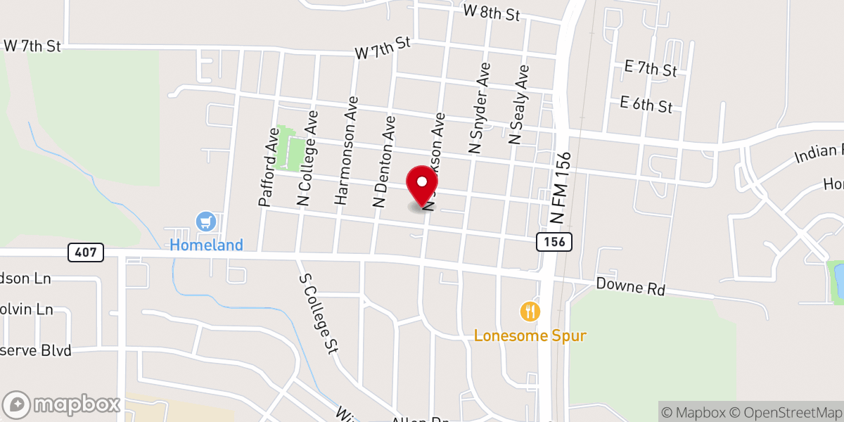 Map showing location of Justin Methodist Church