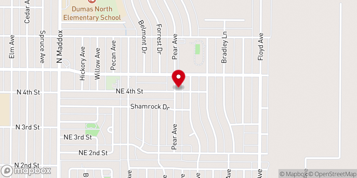 Map showing location of Hunt Memorial United Methodist Church