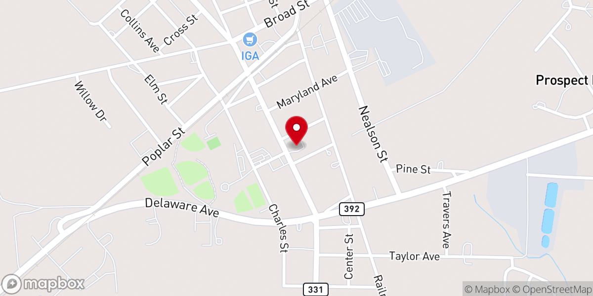 Map showing location of Saint Andrews Episcopal Church - Food Distribution Center