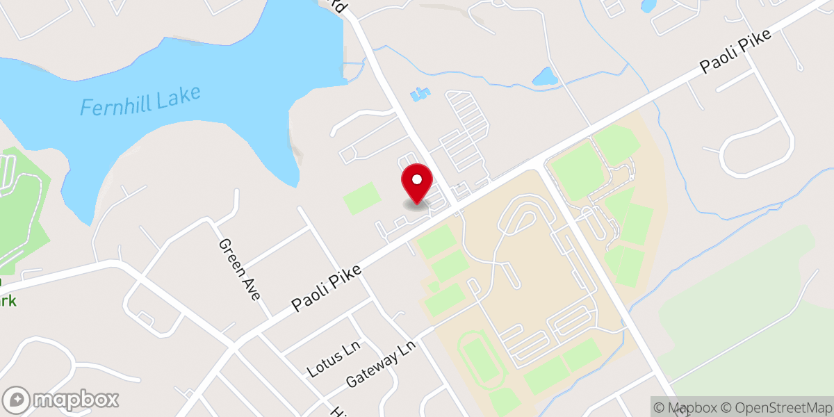 Map showing location of Bible Baptist Church
