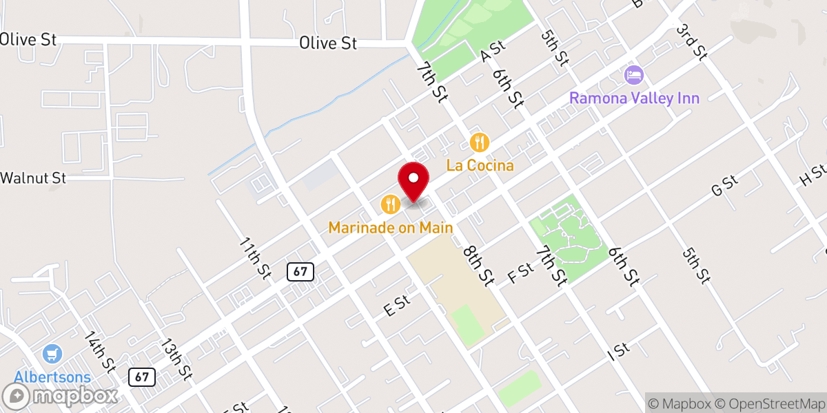 Map showing location of Country Kitchen