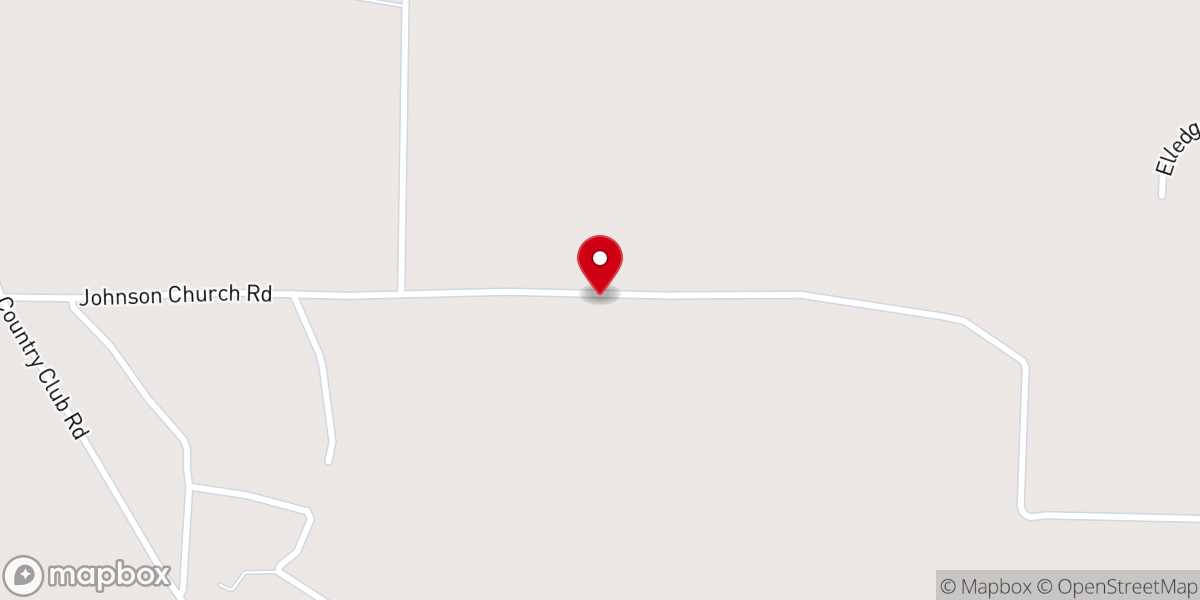Map showing location of Johnson Church