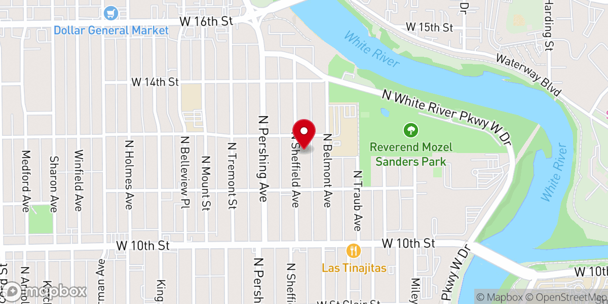 Map showing location of St Paul Baptist Church