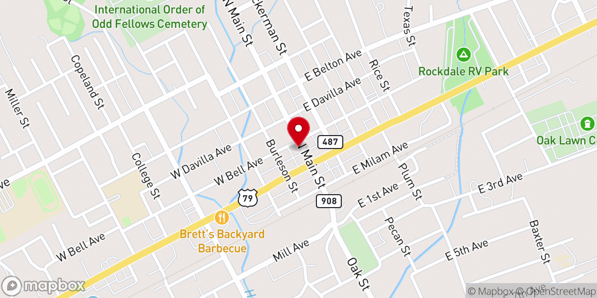 Map showing location of Rockdale Christian Services