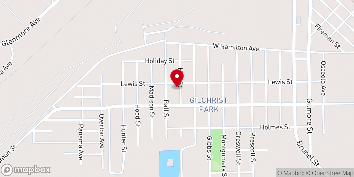 Map showing location of Gilchrist Park Church of God of Prophecy