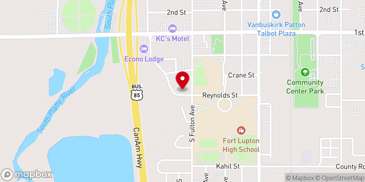 Map showing location of Destiny Church