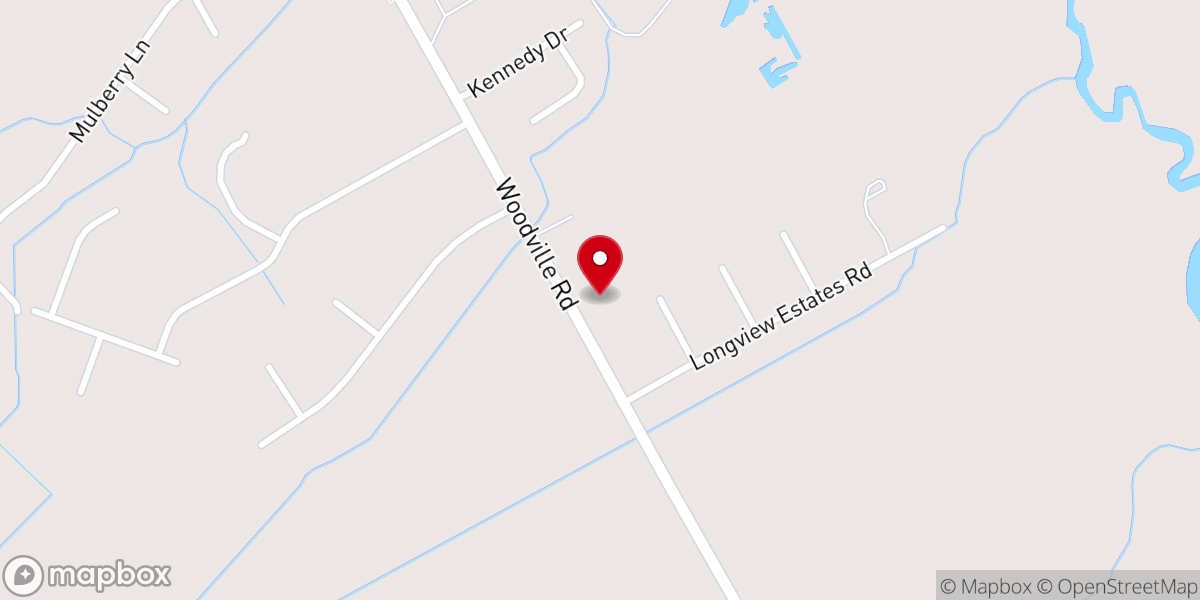 Map showing location of Pooles Grove Baptist Church