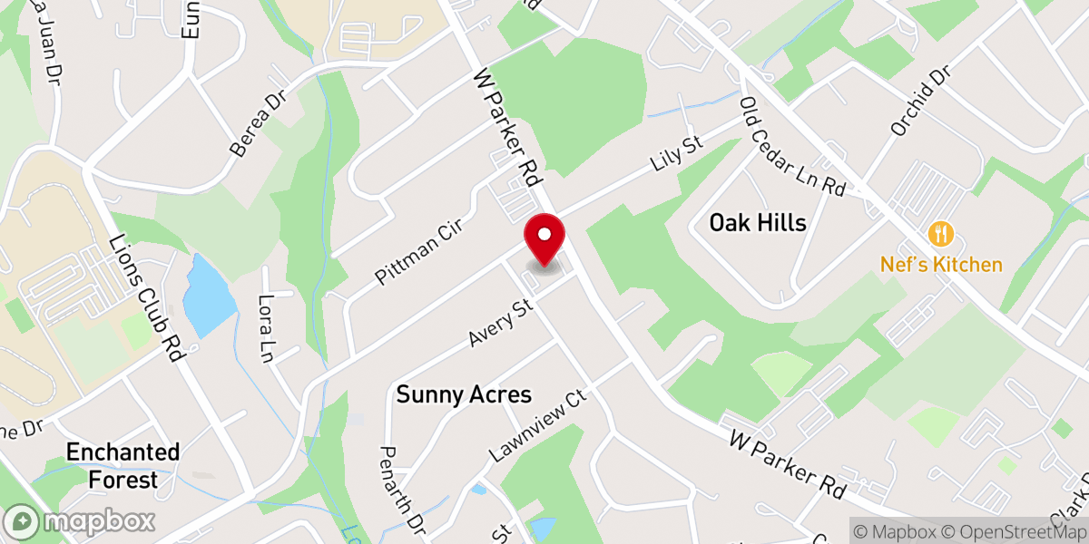 Map showing location of John Calvin Presbyterian Church