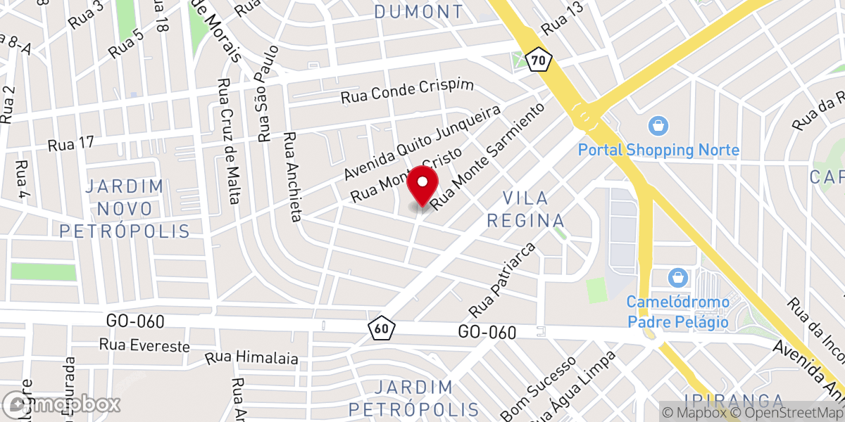 Map showing location of Paroquia Nossa Senhora Rainha do Povo