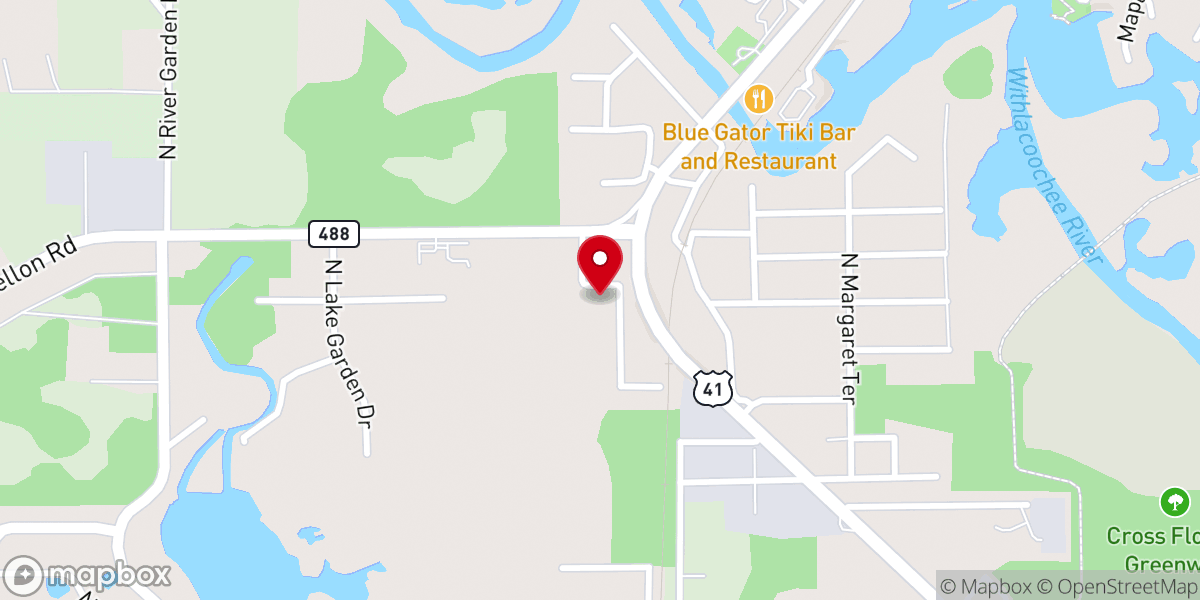 Map showing location of Second Bethel Baptist Church