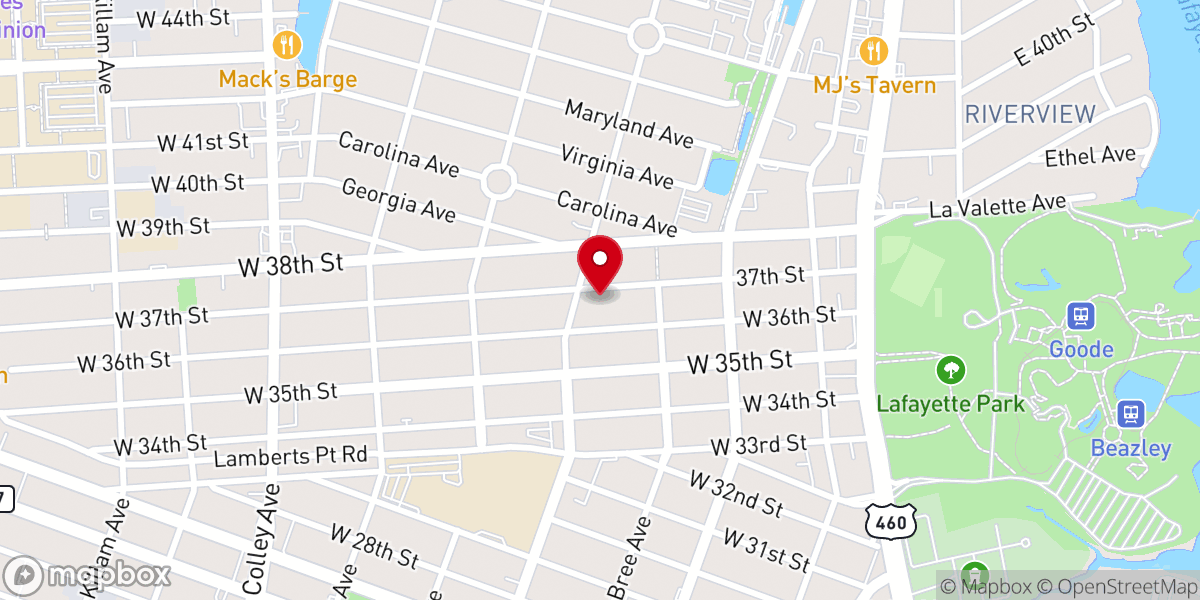 Map showing location of Knox Presbyterian Church