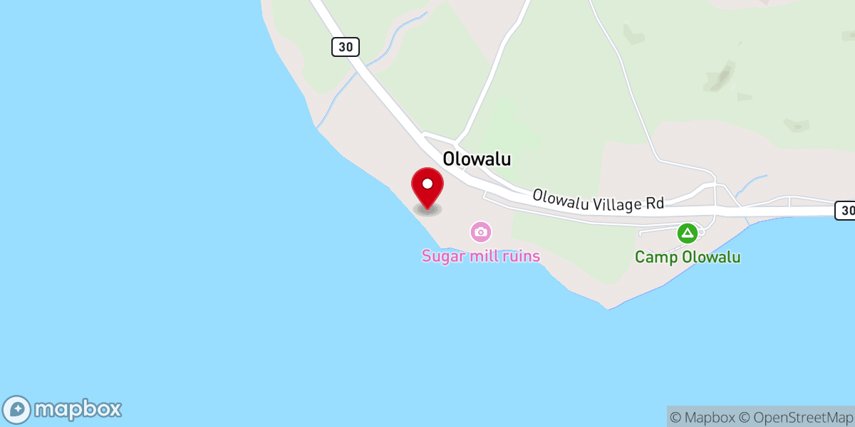 Map showing location of Olowalu Plantation House