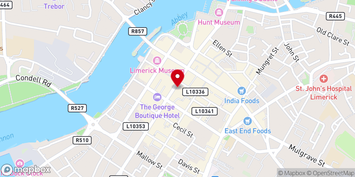 Map showing location of Saint Agustine's Priory