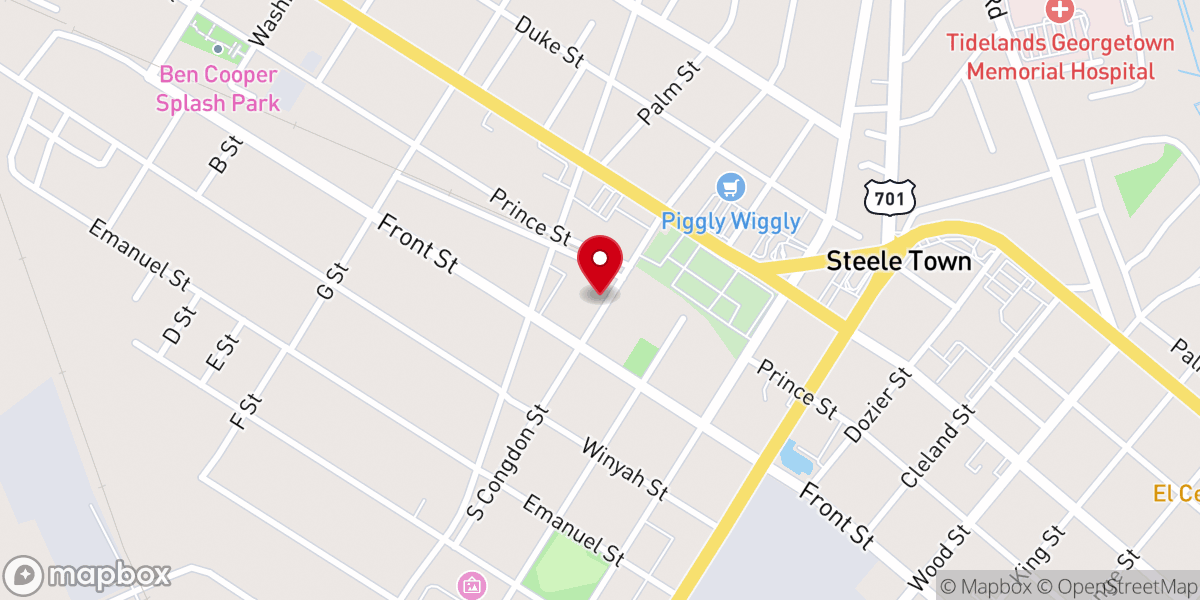 Map showing location of First Calvary Missionary Church