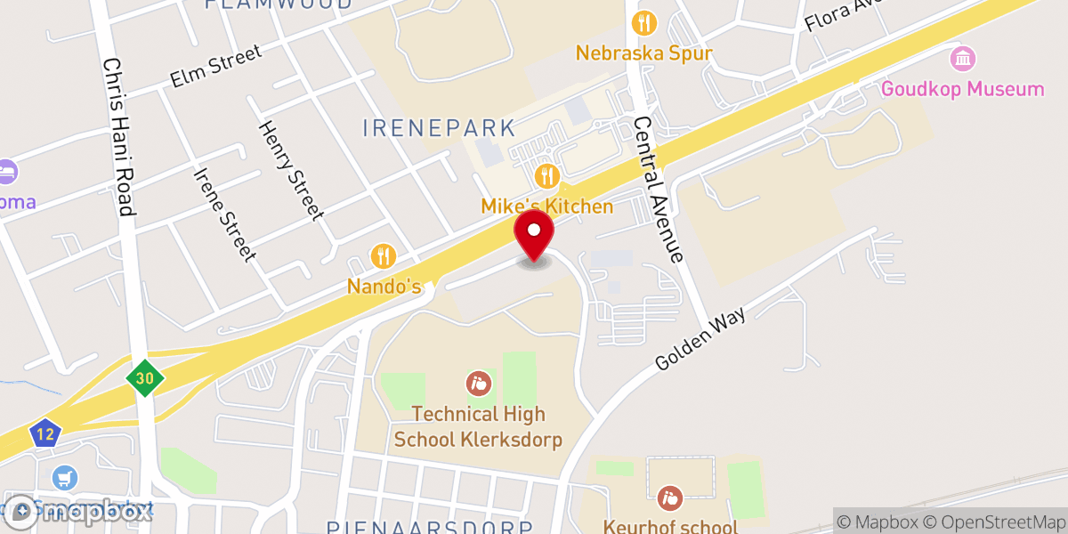 Map showing location of Trinity Presbyterian Church
