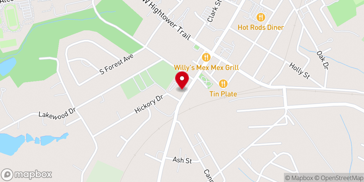 Map showing location of Social Circle UMC