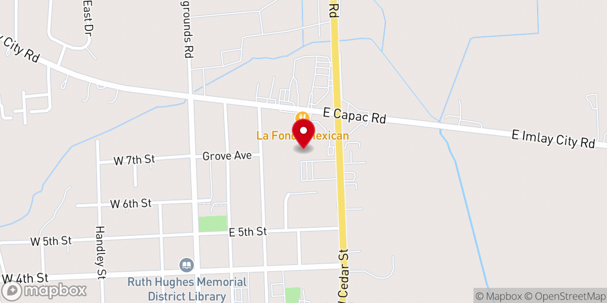 Map showing location of Heritage Church - Imlay City