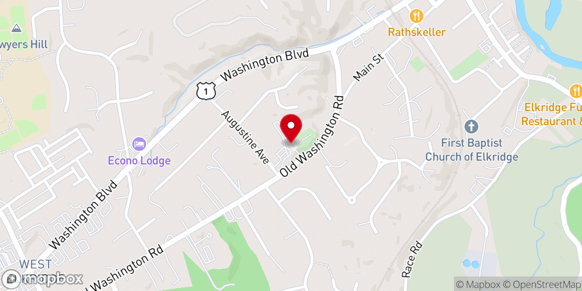 Map showing location of St. Augustine Church