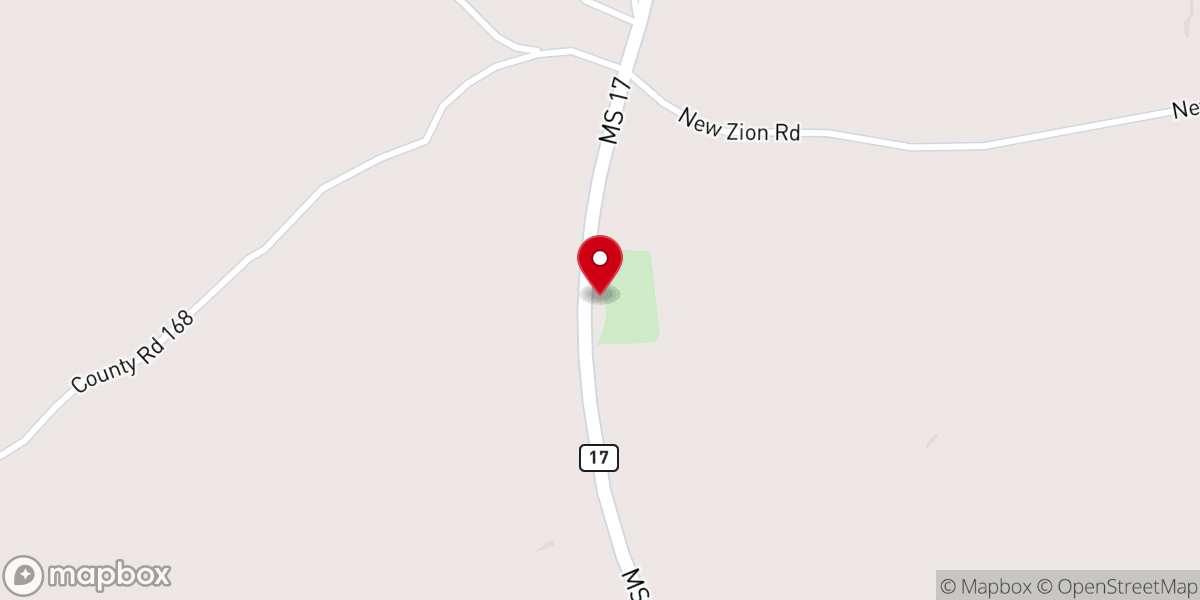 Map showing location of Bethel Church
