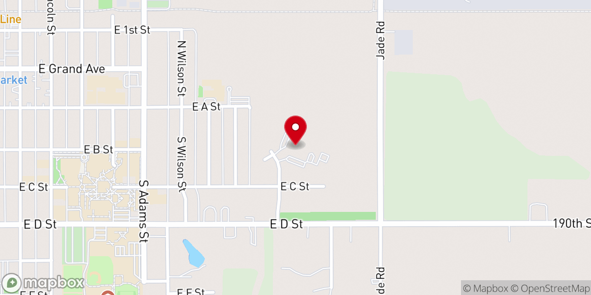 Map showing location of HIllsboro MB Church