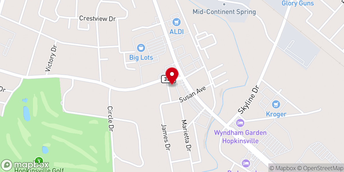 Map showing location of Southside Church of Christ