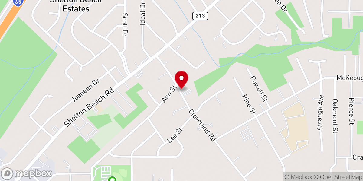 Map showing location of Cleveland Road Church of God