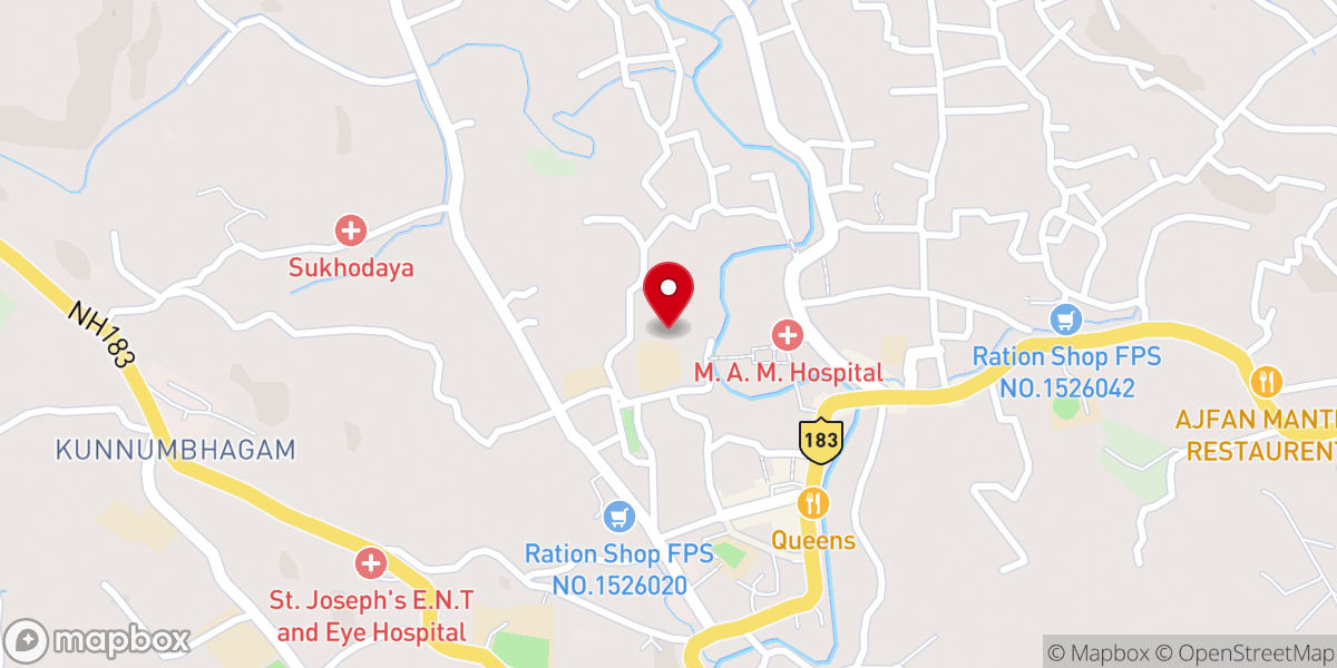 Map showing location of Bethlahem Bhavan