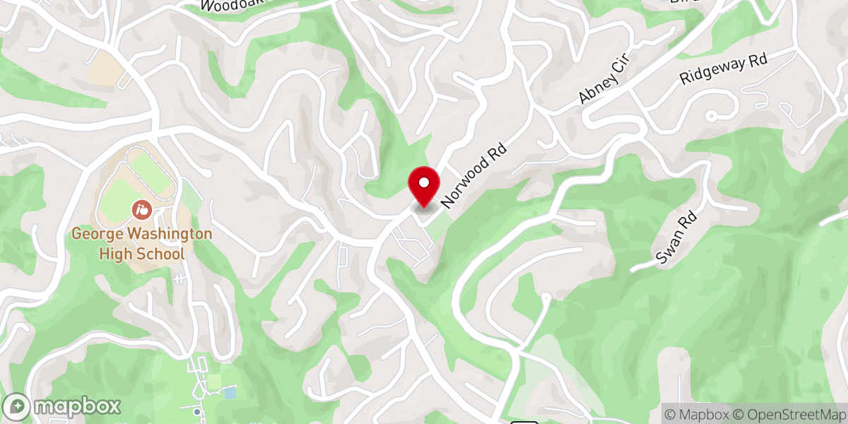 Map showing location of St. Matthew's Episcopal Church