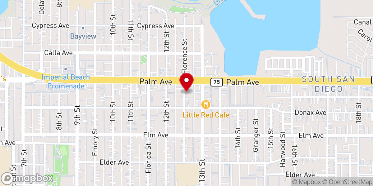 Map showing location of Ministerios ebenezer chula vista