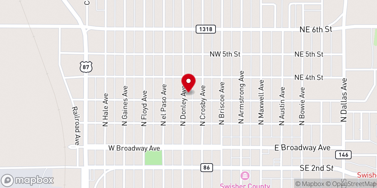 Map showing location of Central Church of Christ