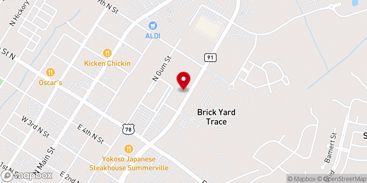 Map showing location of Hope Church