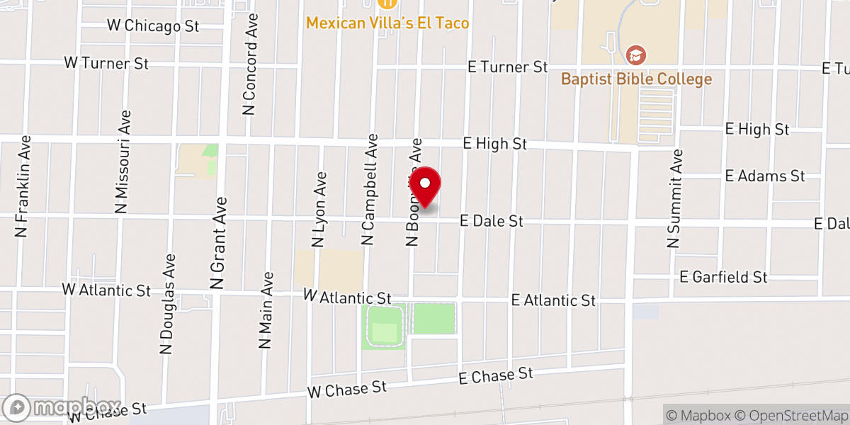 Map showing location of Great Light Baptist a Reformed Sovereign Grace Church