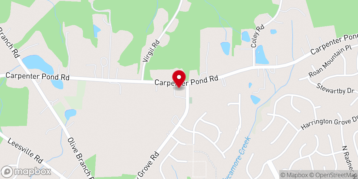 Map showing location of Shady Grove Church