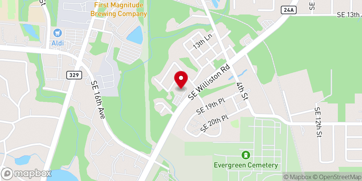 Map showing location of Springhill Church