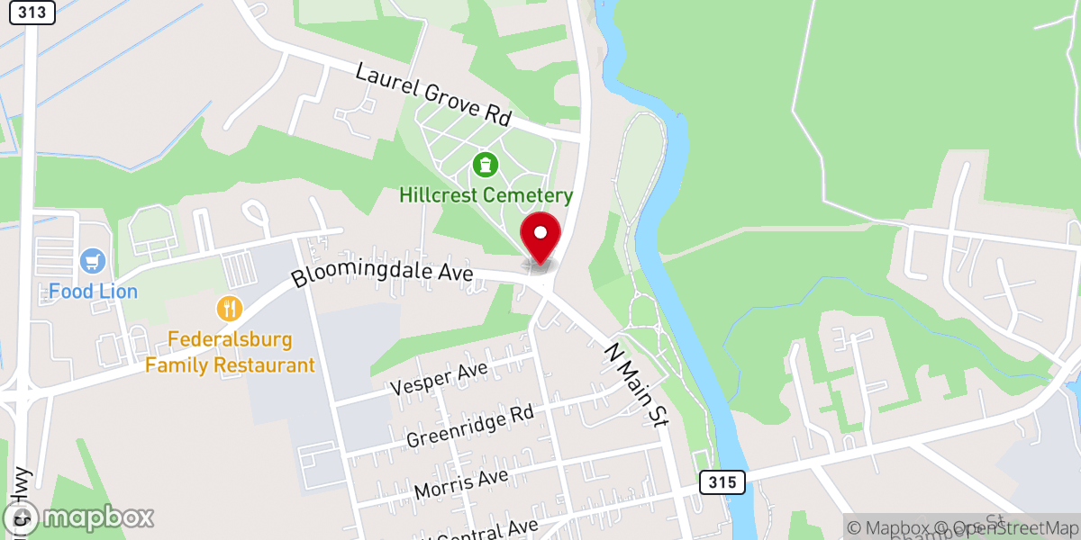 Map showing location of First Church of God