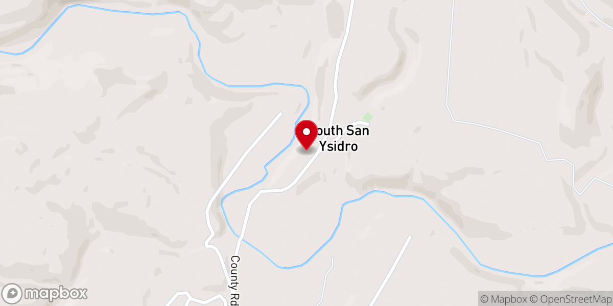 Map showing location of South San Ysidro Catholic Church