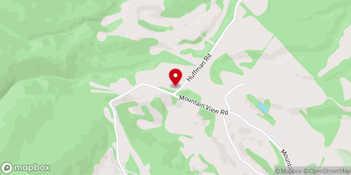 Map showing location of Mountain View Community Church and Cementary
