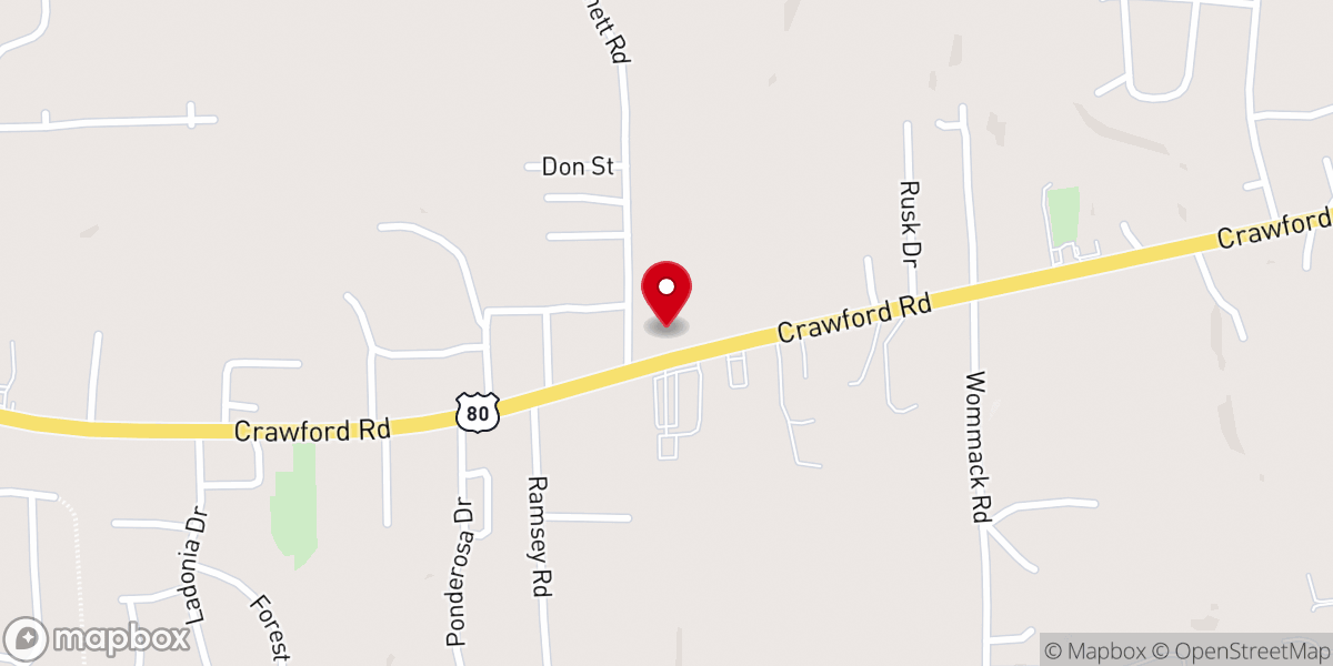 Map showing location of Phenix City Church of Christ