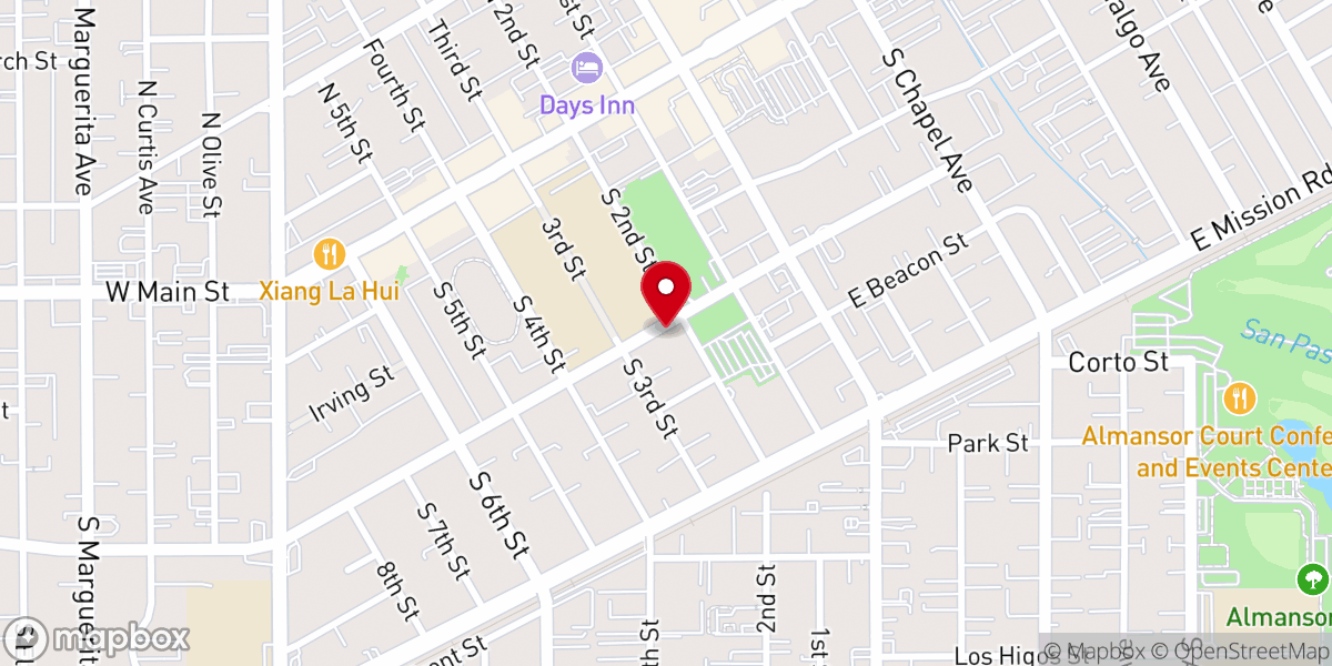 Map showing location of Chinese Bible Missions Church